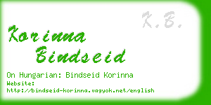 korinna bindseid business card